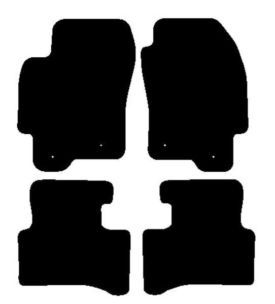 Jaguar X-Type (X400) 2.0/2.2 2004-2010 Black Premium Carpet Tailored Car Mats NV HITECH
