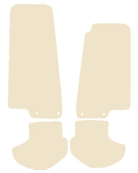 Jaguar XK (X100) Coupe/Convertible (Two Eyelets)  1996-2006 Beige Luxury Velour Tailored Car Mats NV HITECH