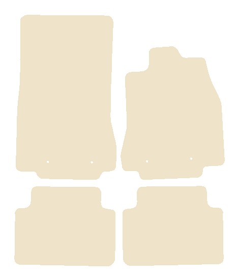 Jaguar XF Saloon (X250) 2008-2013 Beige Luxury Velour Tailored Car Mats NV HITECH