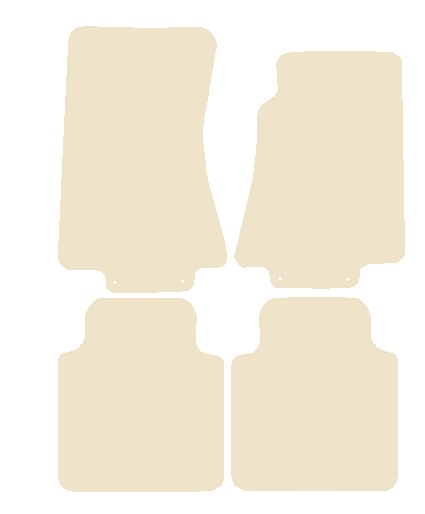 Jaguar XJ Series (X350) LWB 2003-2009 Beige Luxury Velour Tailored Car Mats NV HITECH
