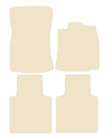 Jaguar XJ Series (X351) LWB Front Eyelets FRONT EYELETS 2009-2019 Beige Luxury Velour Tailored Car Mats NV HITECH