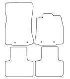 Jaguar XJ Series (X351) SWB (Front Eyelets Only) 2009-2019 Tailored VS Rubber Car Mats