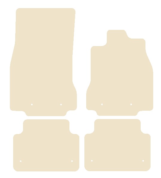 Jaguar XF Saloon (X250) 2013-2015 Beige Luxury Velour Tailored Car Mats NV HITECH