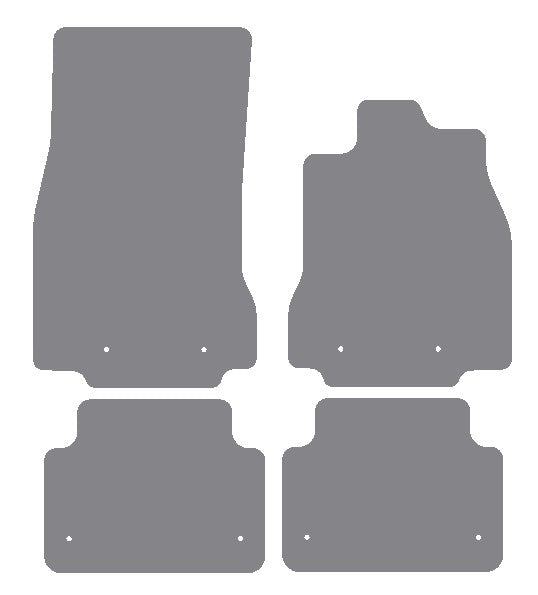 Jaguar XF Saloon (X250) 2013-2015 Grey Premium Carpet Tailored Car Mats NV HITECH