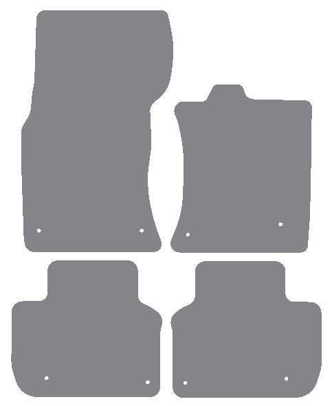 Jaguar XF Saloon (X260) 2016 onwards Grey Premium Carpet Tailored Car Mats NV HITECH