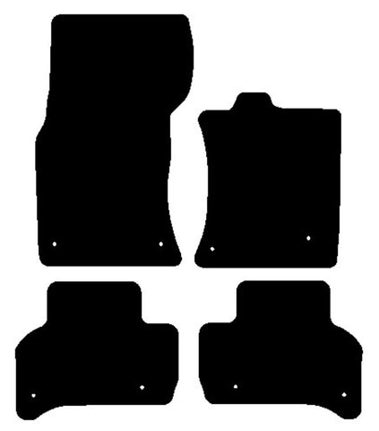 Jaguar XE (X760) 2014 onwards Black Luxury Velour Tailored Car Mats NV HITECH