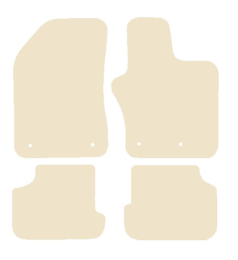 Jeep Renegade 2014 onwards Beige Luxury Velour Tailored Car Mats NV HITECH