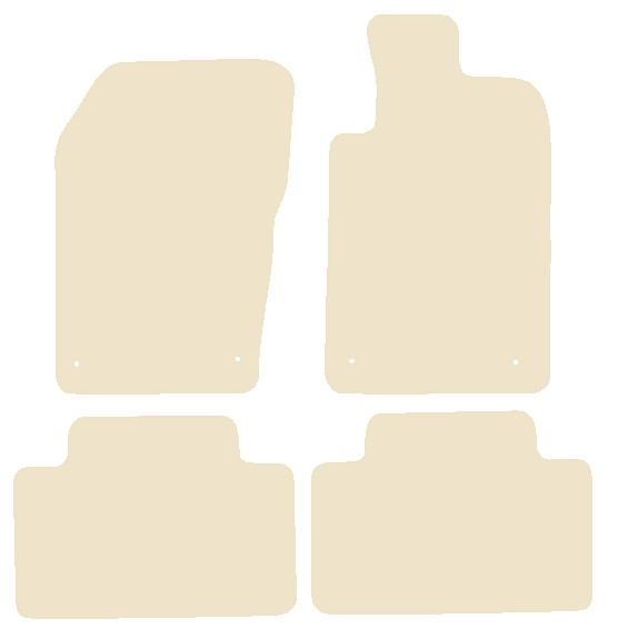 Jeep Grand Cherokee 2013-2021 Beige Luxury Velour Tailored Car Mats NV HITECH