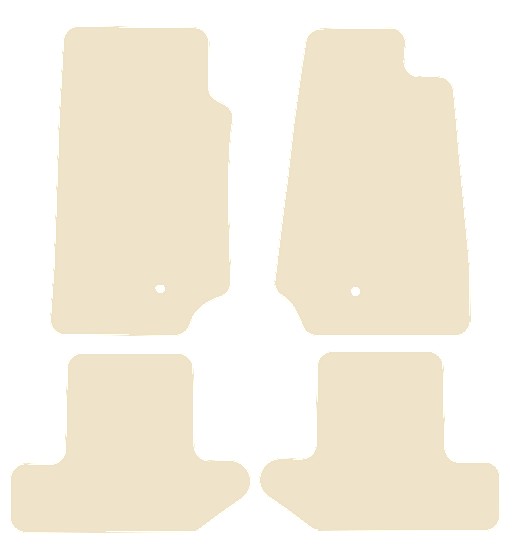Jeep Wrangler 2Dr (JK) 2007-2017 Beige Luxury Velour Tailored Car Mats NV HITECH