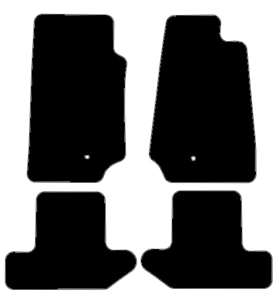 Jeep Wrangler 2Dr (JK) 2007-2017 Black Luxury Velour Tailored Car Mats NV HITECH