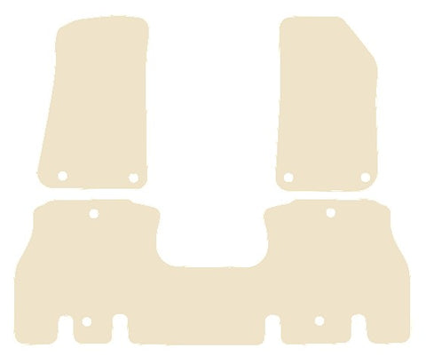 Jeep Wrangler 4Dr (JL) 2018 onwards Beige Luxury Velour Tailored Car Mats NV HITECH