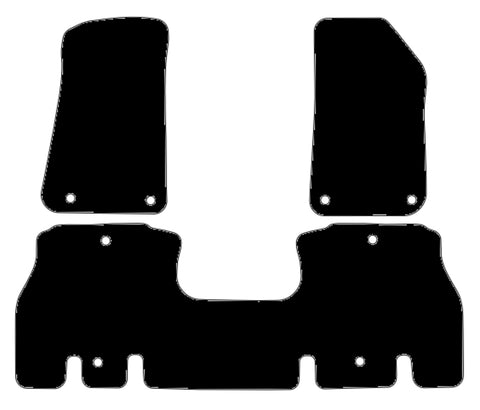 Jeep Wrangler 4Dr (JL) 2018 onwards Black Luxury Velour Tailored Car Mats NV HITECH