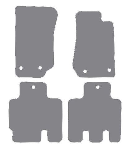 Jeep Wrangler 4Dr (JK) Double Eyelet 2007-2017 Grey Premium Carpet Tailored Car Mats NV HITECH
