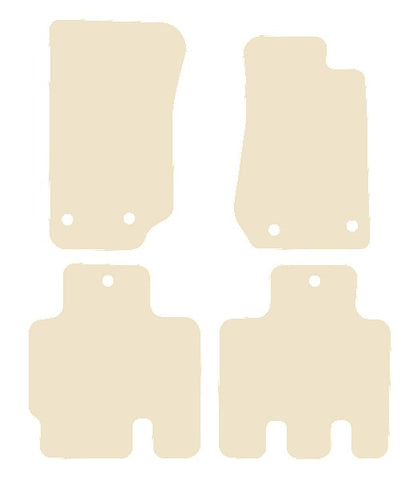 Jeep Wrangler 4Dr (JK) Double Eyelet 2007-2017 Beige Luxury Velour Tailored Carpet Car Mats NV HITECH