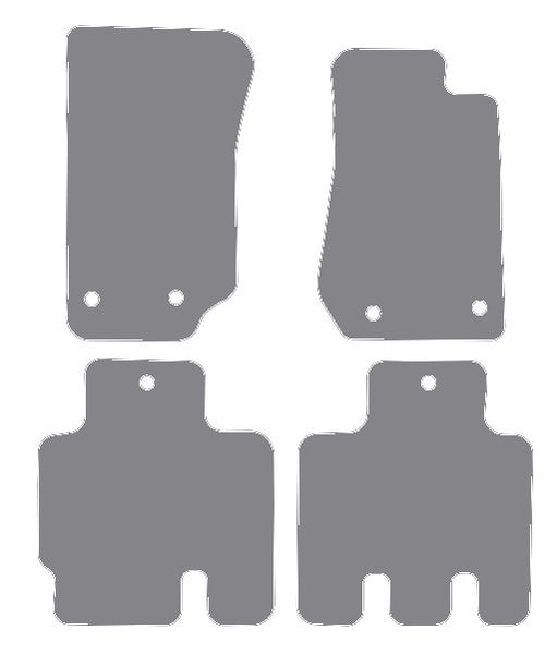 Jeep Wrangler 4Dr (JK) Double Eyelet 2007-2017 Grey Luxury Velour Tailored Carpet Car Mats NV HITECH
