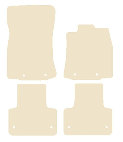 Jaguar XJ Series (X351) SWB (Eyelets Front And Rear) 2009-2019 Beige Luxury Velour Tailored Carpet Car Mats NV HITECH