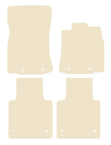 Jaguar XJ Series (X351) LWB (Eyelets Front And Rear) 2009-2019 Beige Luxury Velour Tailored Carpet Car Mats NV HITECH