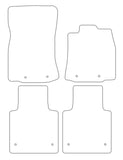 Jaguar XJ Series X351 LWB Eyelets Front And Rear 2009-2019 Tailored VS TPE Rubber Car Mats