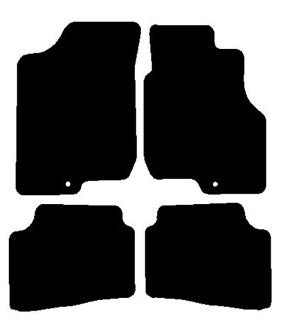 Kia Ceed (Single Fixing Driver) 2007-2009 Black Luxury Velour Tailored Car Mats NV HITECH