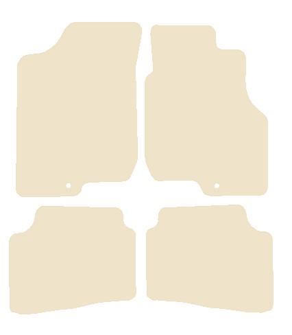 Kia Ceed (Single Fixing Driver) 2007-2009 Beige Luxury Velour Tailored Car Mats NV HITECH