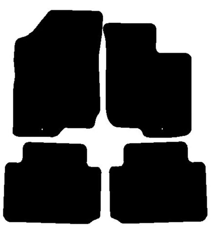 Kia Carens 2006-2013 Black Luxury Velour Tailored Car Mats NV HITECH