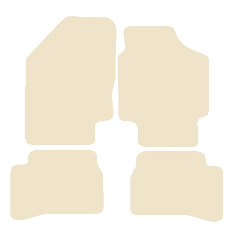 Kia Rio 2005-2009 Beige Luxury Velour Tailored Car Mats NV HITECH