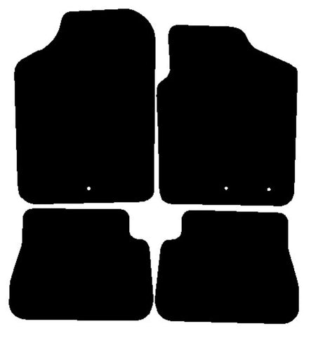 Kia Picanto 2004-2011 Black Luxury Velour Tailored Car Mats NV HITECH