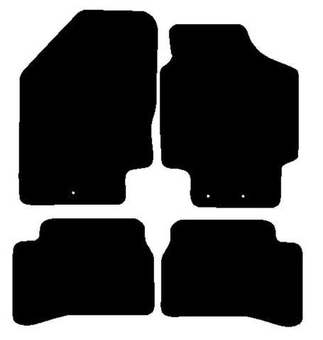 Kia Rio 2009-2011 Black Luxury Velour Tailored Car Mats NV HITECH