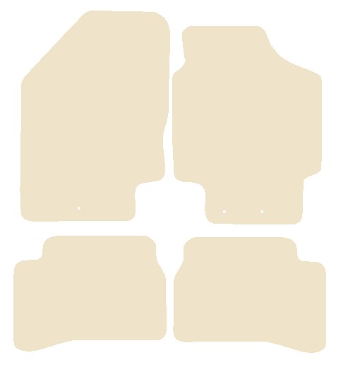 Kia Rio 2009-2011 Beige Luxury Velour Tailored Car Mats NV HITECH