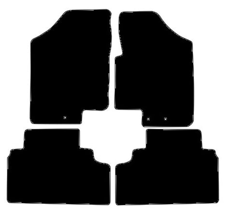 Kia Venga (Separate Rears) 2010 onwards Black Luxury Velour Tailored Car Mats NV HITECH