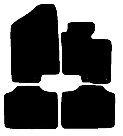 Kia Optima 2010-2015 Black Luxury Velour Tailored Car Mats NV HITECH