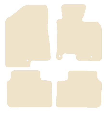Kia Ceed 2012-2018 Beige Luxury Velour Tailored Car Mats NV HITECH