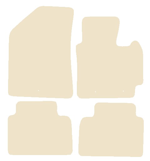 Kia Soul 2014-2019 Beige Luxury Velour Tailored Car Mats NV HITECH