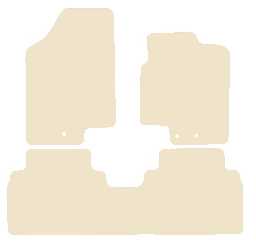 Kia Venga (One Piece Rear) 2010-2019 Beige Luxury Velour Tailored Car Mats NV HITECH