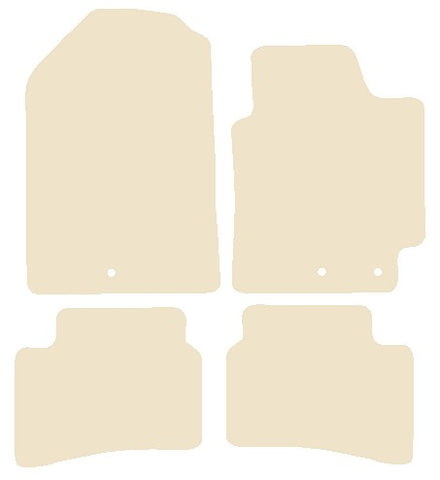 Kia Rio 2018 onwards Beige Luxury Velour Tailored Car Mats NV HITECH