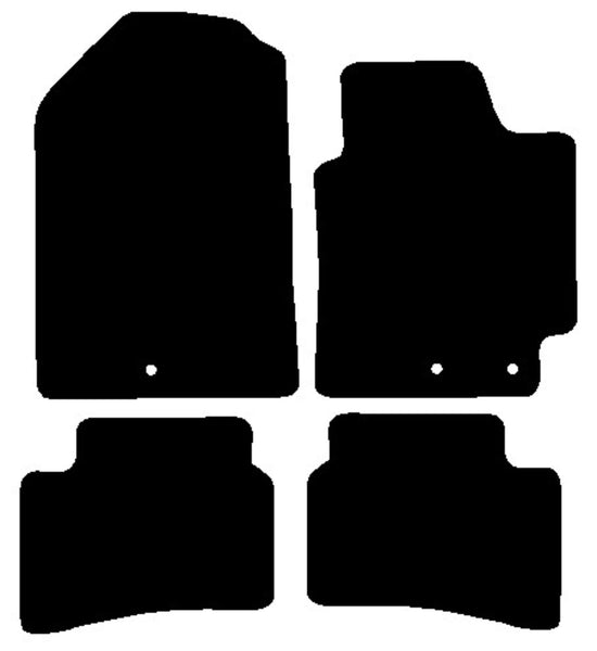 Kia Rio 2018 onwards Black Premium Carpet Tailored Car Mats NV HITECH