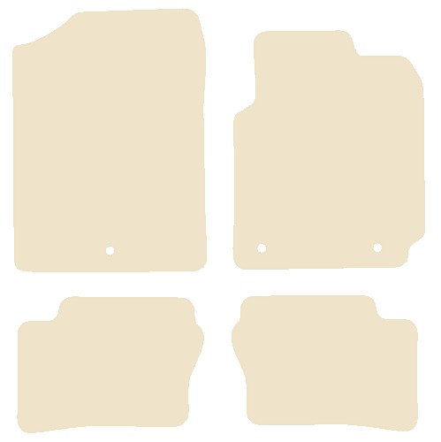 Kia Picanto 2017-2024 Beige Luxury Velour Tailored Car Mats NV HITECH