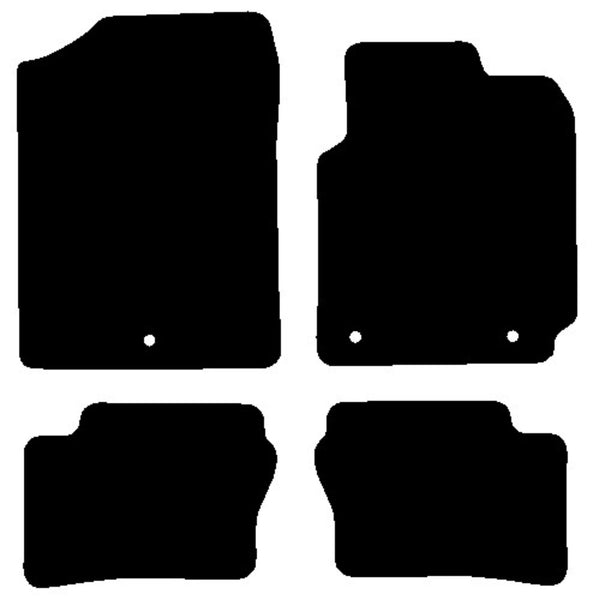 Kia Picanto 2017-2024 Black Premium Carpet Tailored Car Mats NV HITECH