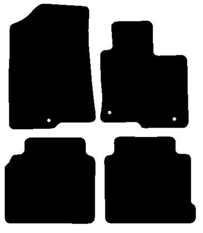 Kia Optima Sportswagon 2017 onwards Black Luxury Velour Tailored Car Mats NV HITECH