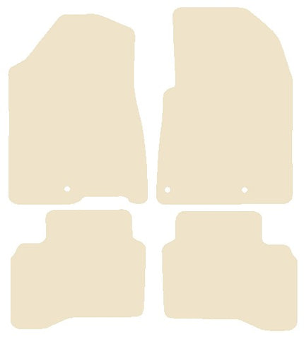 Kia Niro 2017-2022 Beige Luxury Velour Tailored Car Mats NV HITECH