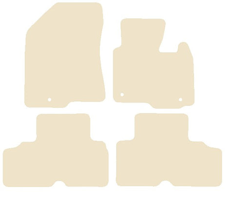 Kia Carens 2013-2019 Beige Luxury Velour Tailored Car Mats NV HITECH