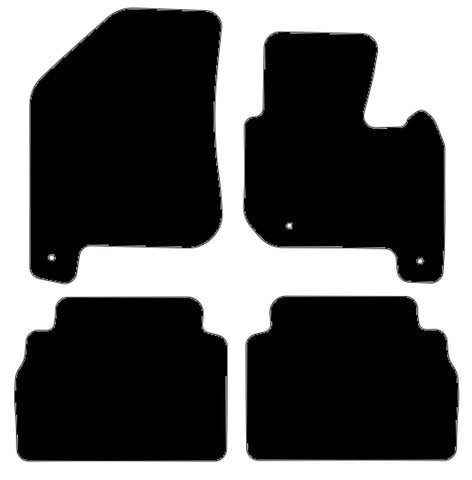 Kia Soul EV 2016-2020 Black Luxury Velour Tailored Car Mats NV HITECH