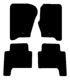 Land Rover Range Rover Sport (Separate Rears) 2005-2013 Black Luxury Velour Tailored Car Mats NV HITECH