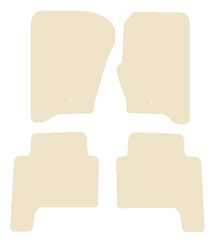 Land Rover Range Rover Sport (Separate Rears) 2005-2013 Beige Luxury Velour Tailored Car Mats NV HITECH