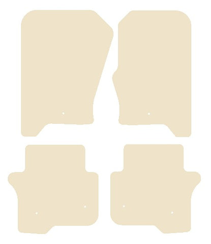 Land Rover Discovery 4 (Fixings All 4 Mats) 2009-2016 Beige Luxury Velour Tailored Car Mats NV HITECH