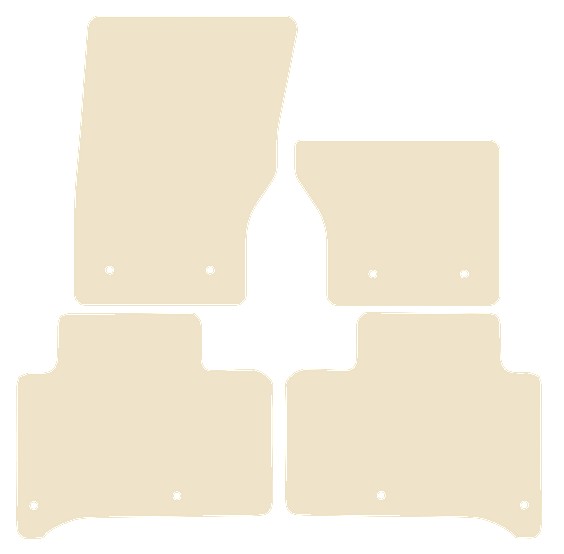 Land Rover Range Rover Sport L494 (Separate Rears) 2013-2022 Beige Luxury Velour Tailored Car Mats NV HITECH