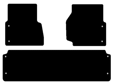 Land Rover Defender 2012-2016 Black Tailored Carpet Car Mats NV HITECH