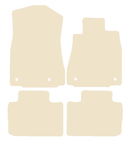 Lexus IS 300H 2013 onwards Beige Luxury Velour Tailored Car Mats NV HITECH