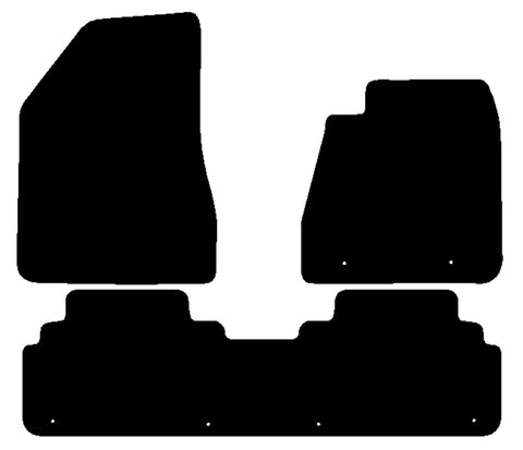 Lexus RX (Rear In One Piece) 2003-2008 Black Luxury Velour Tailored Car Mats NV HITECH