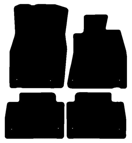 Lexus LS600H XF40 2006-2017 Black Luxury Velour Tailored Car Mats NV HITECH